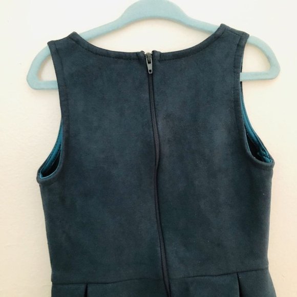 Design Lab Lord & Taylor Skater Dress Deep Green 7 - Picture 6 of 10